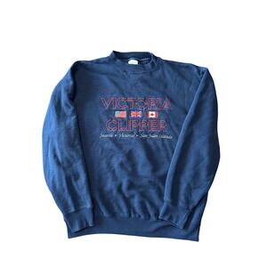 BAC Premier Canada Victoria Clipper Sweatshirt Navy Blue Embroidered Size Large